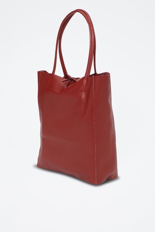 Bolso shopper de piel Tesa - Burdeos