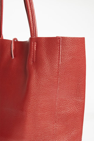 Bolso shopper de piel Tesa - Burdeos