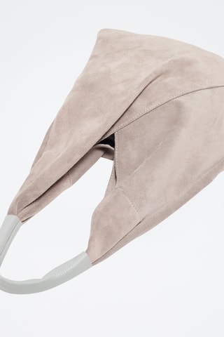 Bolso shopper de piel Deni - Gris