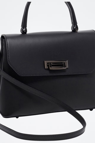 Bolso de piel de vaqueta Laurie - Negro