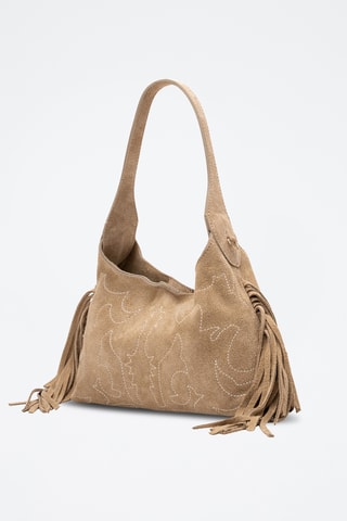 Bolso shopper de piel Rodeo - Topo