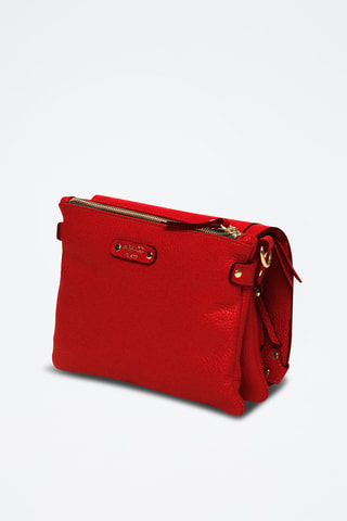 Bandolera de piel Bayne - Rojo