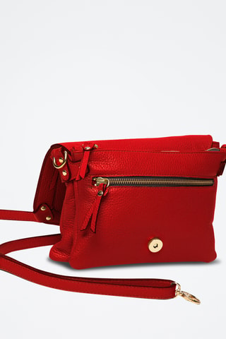 Bandolera de piel Bayne - Rojo