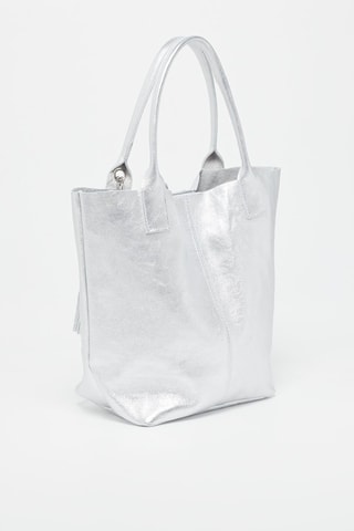 Bolso de piel Yana - Plateado