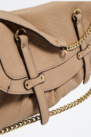 Bolso de piel de cordero James - Nude