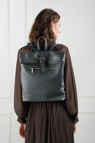 Mochila de piel Nash - Negro