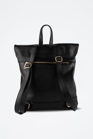 Mochila de piel Nash - Negro