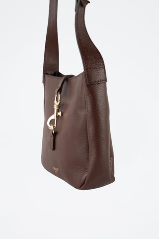 Bandolera de piel Lex - Marrón