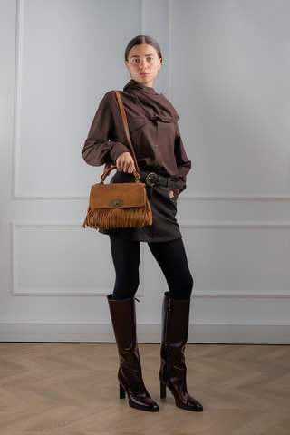 Bolso de piel Frange  - Camel