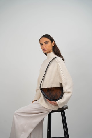 Bandolera de piel Vael - Marrón