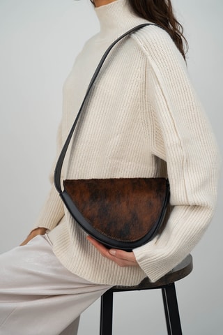 Bandolera de piel Vael - Marrón