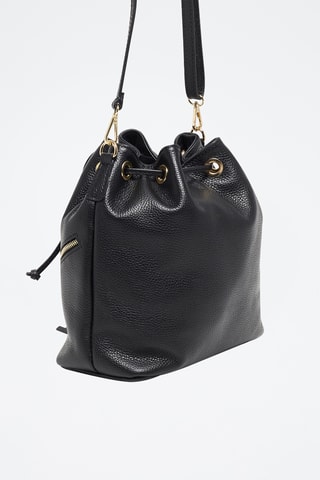 Bolso saco de piel Beth - Negro