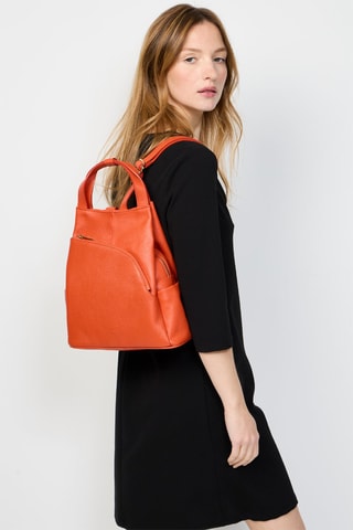 Mochila de piel Nala - Naranja