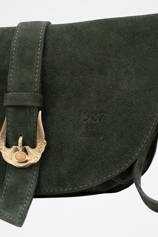Bandolera de piel Texas - Verde oscuro