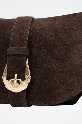 Bandolera de piel Texas - Marrón