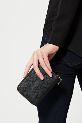 Cartera de piel Mini Gali - Negro