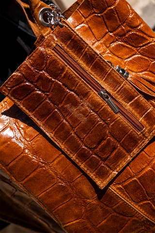 Bolso de piel Star - Camel
