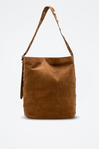 Bolso shopper de piel Roots - Camel