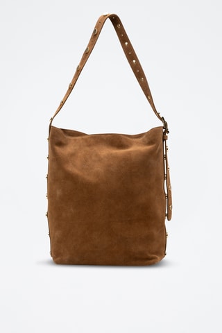 Bolso shopper de piel Roots - Camel