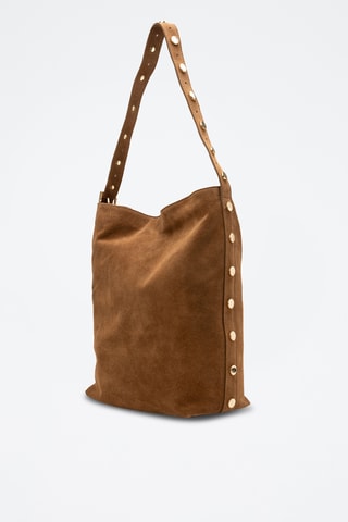 Bolso shopper de piel Roots - Camel