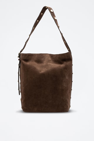 Bolso shopper de piel Roots - Marrón