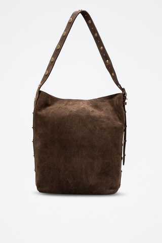 Bolso shopper de piel Roots - Marrón
