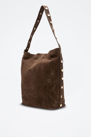 Bolso shopper de piel Roots - Marrón