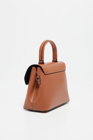 Bolso de piel Laurie - Marrón