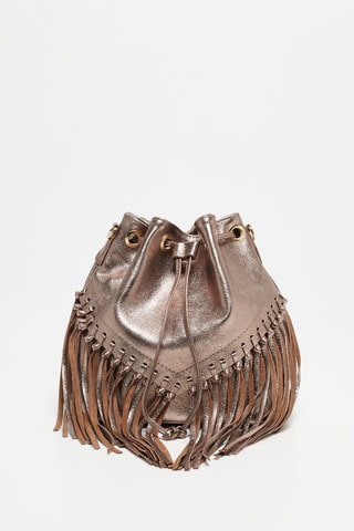 Bolso saco de piel Ivona - Dorado