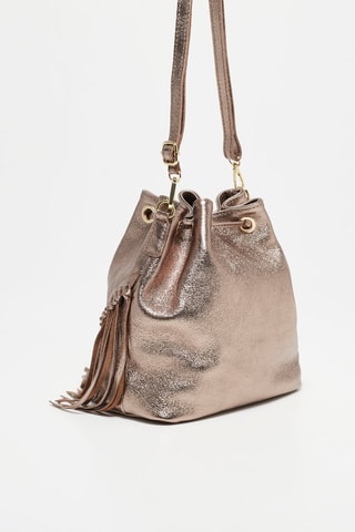 Bolso saco de piel Ivona - Dorado