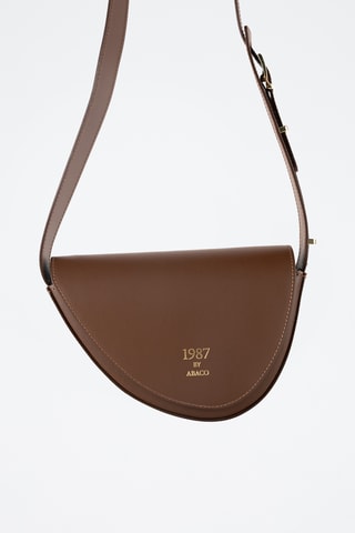 Bandolera de piel Raily - Marrón