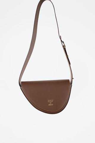 Bandolera de piel Raily - Marrón