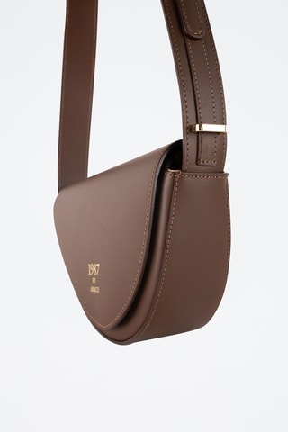 Bandolera de piel Raily - Marrón