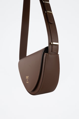 Bandolera de piel Raily - Marrón