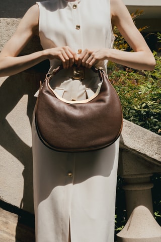 Bolso de piel Siana  - Blanco