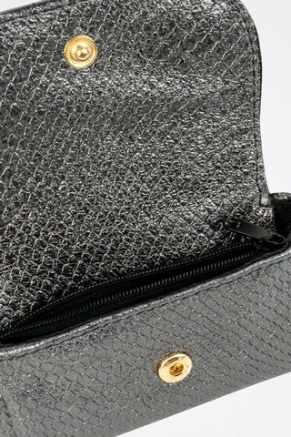 Monedero de piel de cordero Friend - Plateado