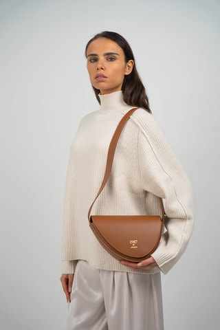 Bandolera de piel Raily - Camel