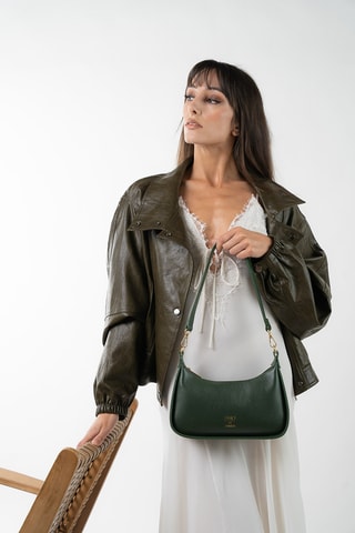Bolso de piel Storm - Verde