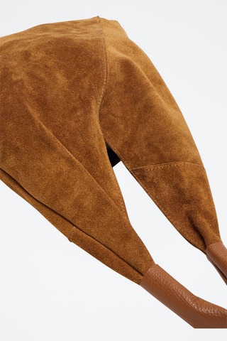 Bolso shopper de nobuk Deni - Camel