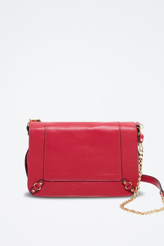 Bandolera de piel Seren - Dorado y rojo