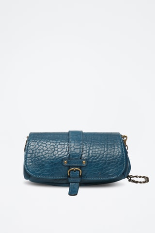 Bandolera de piel Beauty - Azul