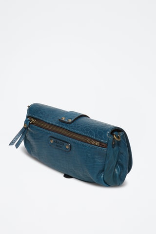 Bandolera de piel Beauty - Azul