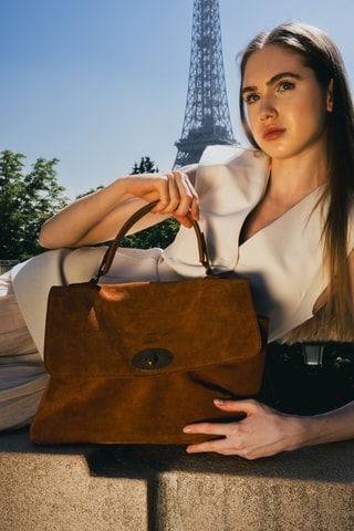 Bolso de nobuk Mick - Camel