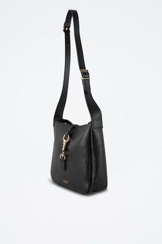 Bandolera de piel Lex - Negro