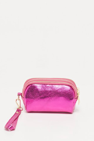 Monedero de piel Dore - Fucsia