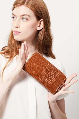 Cartera de piel Yna - Camel
