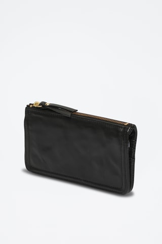 Cartera de piel de cordero Nina - Negro