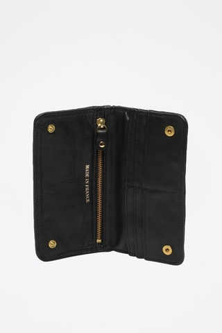 Cartera de piel de cordero Nina - Negro