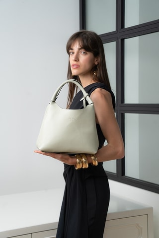 Bolso de piel Lola - Azul claro