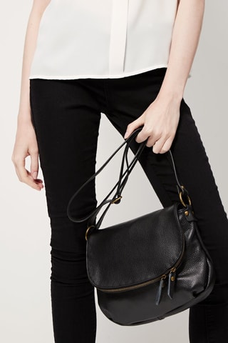 Bandolera de piel Lana - Negro